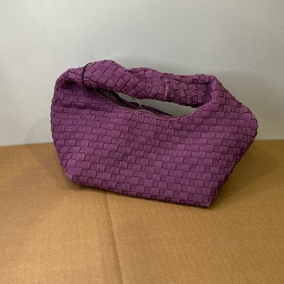 VIRAL NWT Rubi Woven Goldie Mini Handle Purple - Picture 1 of 9